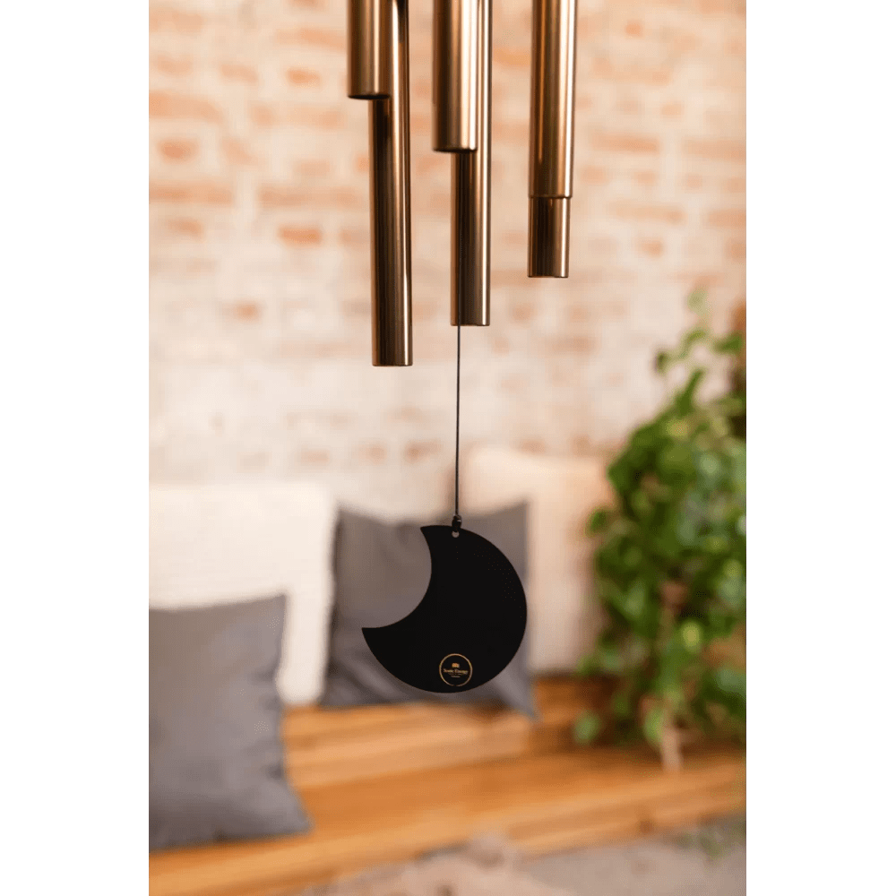 Polished Moon Meditation Chime 44 110 Cm 432 Hz Round Arch Bronze Mmc44B featuring natural patterning and unique variations - Luna Panther