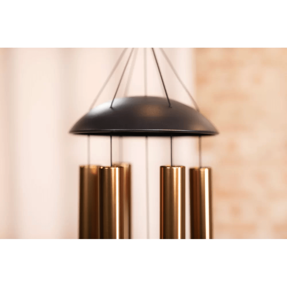 Polished Moon Meditation Chime 44 110 Cm 432 Hz Round Arch Bronze Mmc44B featuring natural patterning and unique variations - Luna Panther