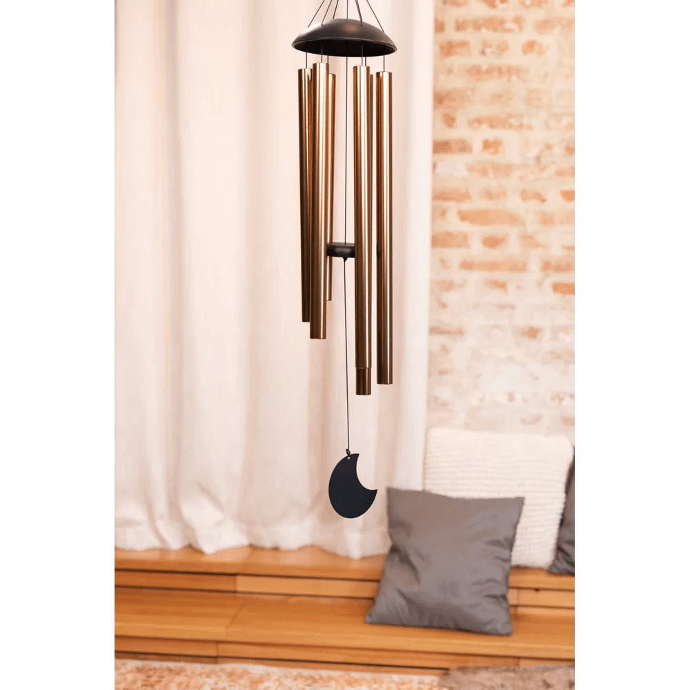 Polished Moon Meditation Chime 44 110 Cm 432 Hz Round Arch Bronze Mmc44B featuring natural patterning and unique variations - Luna Panther