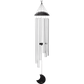 Polished Luna Panther Moon Meditation Chime 44" / 110 cm, 432 Hz, Round Arch, Silver - MMC44S featuring natural patterning - Luna Panther