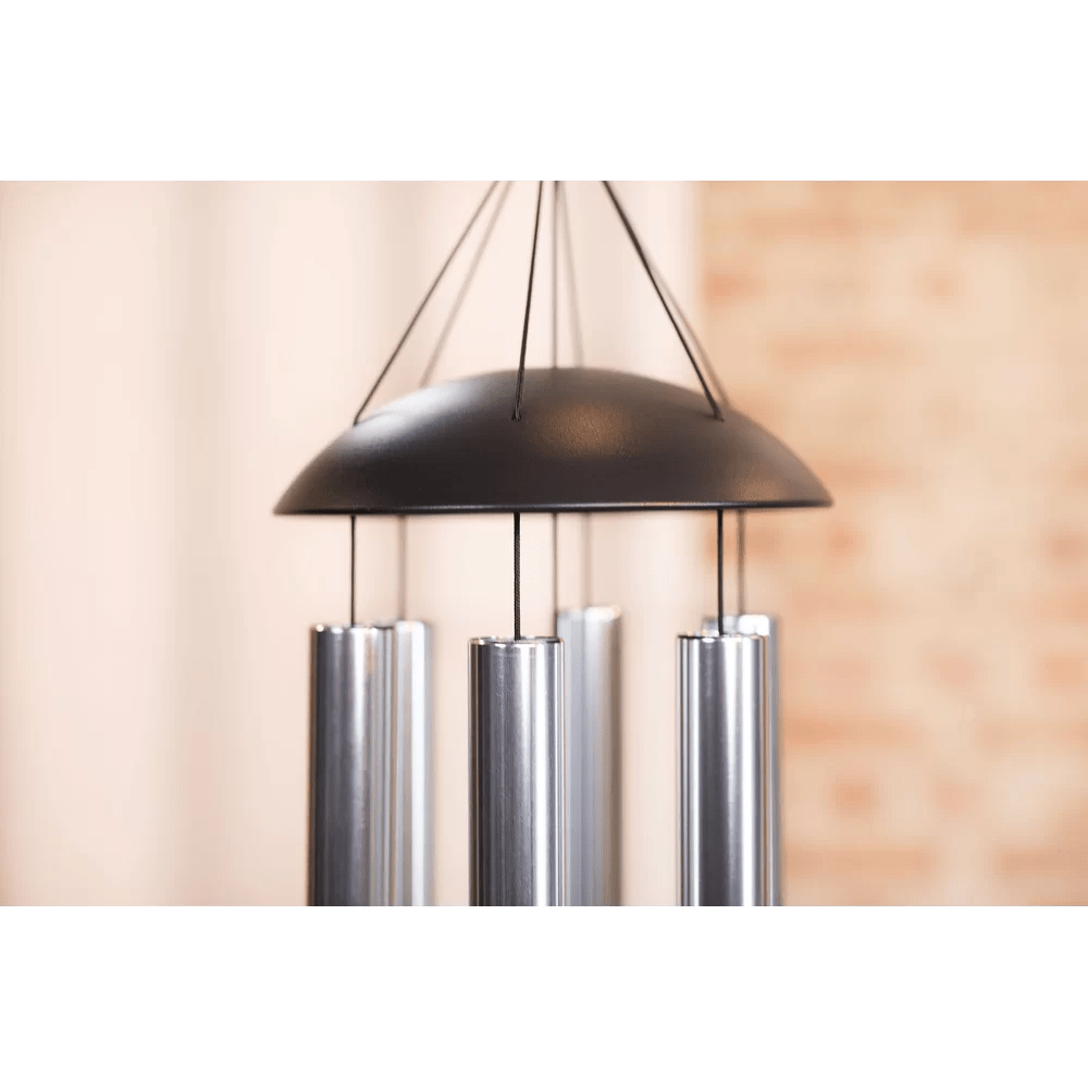 Polished Moon Meditation Chime 44 110 Cm 432 Hz Round Arch Silver Mmc44S featuring natural patterning and unique variations - Luna Panther