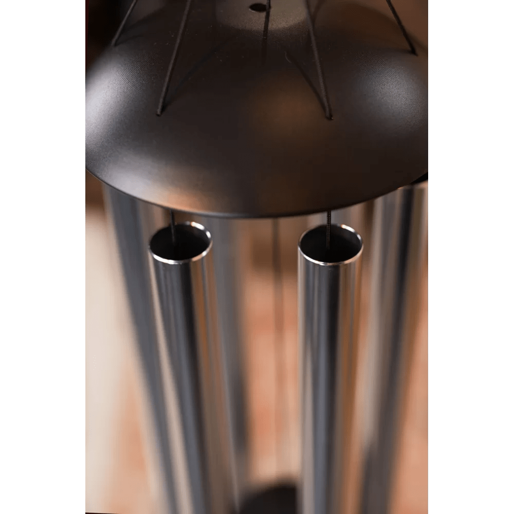 Polished Moon Meditation Chime 44 110 Cm 432 Hz Round Arch Silver Mmc44S featuring natural patterning and unique variations - Luna Panther