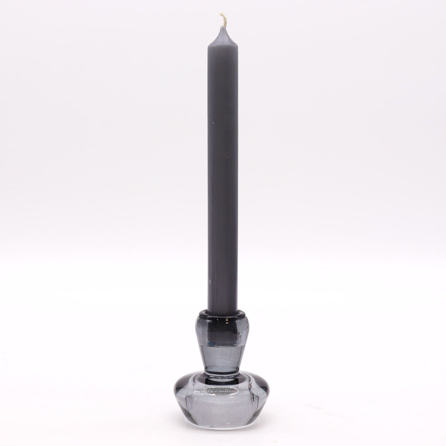 Polished Mushroom Flip Dinner Candle / Tealight Holder - Midnight Grey featuring natural patterning and unique variations - Luna Panther