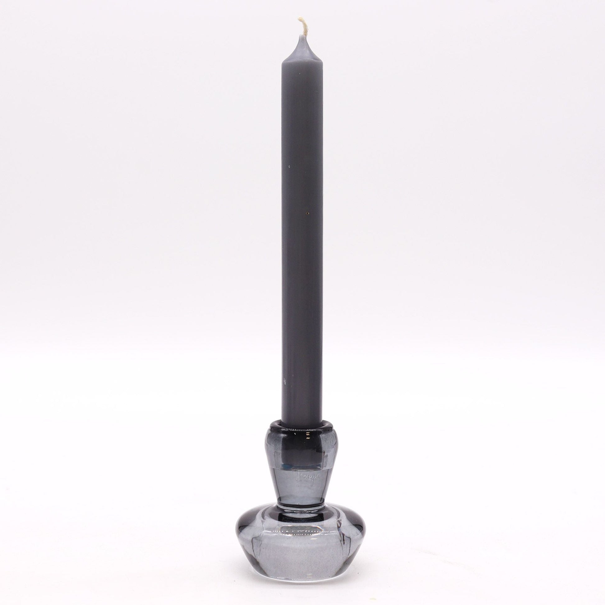 Polished Mushroom Flip Dinner Candle / Tealight Holder - Midnight Grey featuring natural patterning and unique variations - Luna Panther
