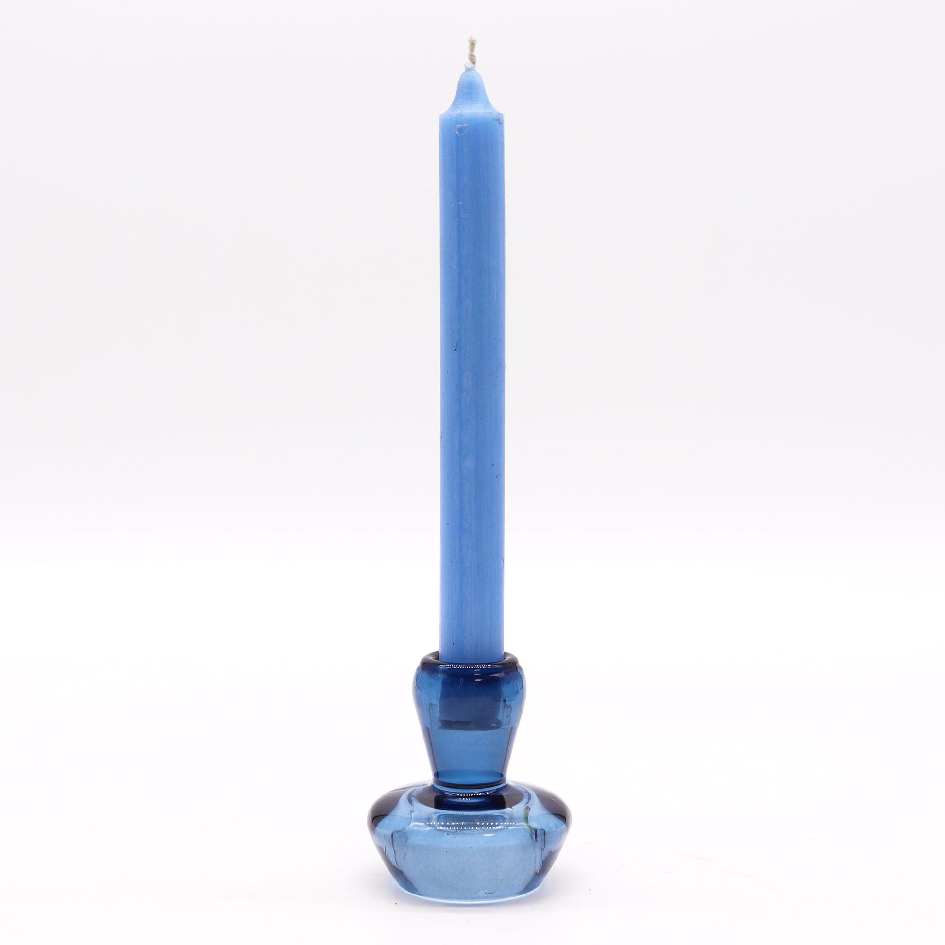 Polished Mushroom Flip Dinner Candle / Tealight Holder - Royal Blue featuring natural patterning and unique variations - Luna Panther