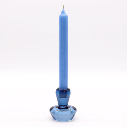 Polished Mushroom Flip Dinner Candle / Tealight Holder - Royal Blue featuring natural patterning and unique variations - Luna Panther