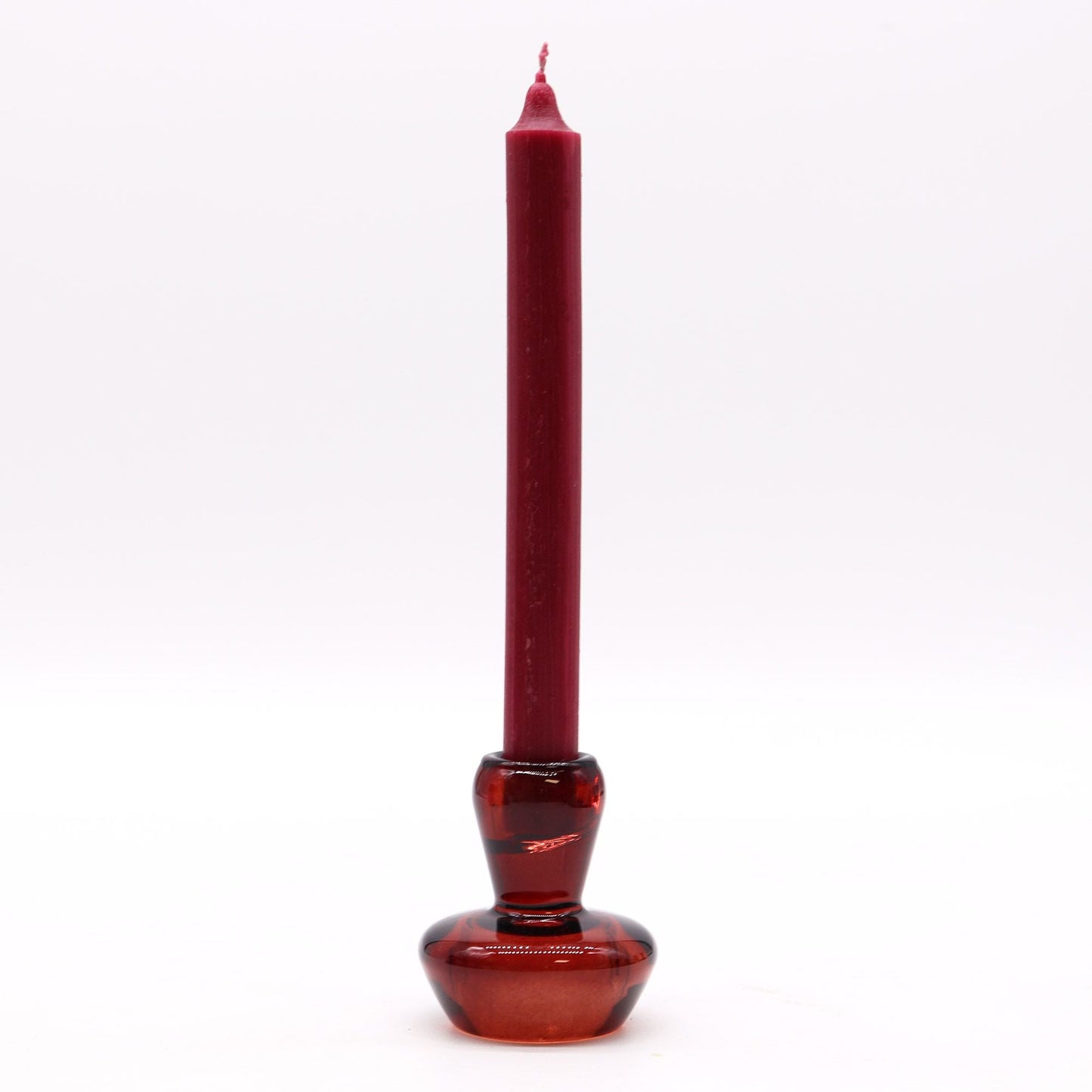Polished Mushroom Flip Dinner Candle / Tealight Holder - Vampire Red featuring natural patterning and unique variations - Luna Panther