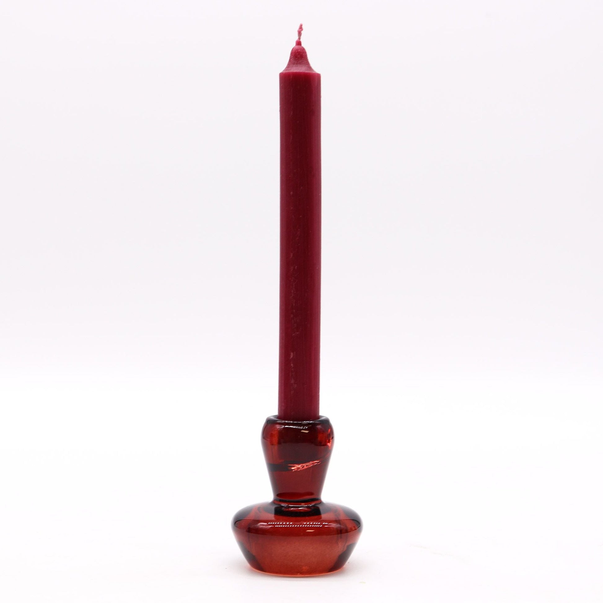 Polished Mushroom Flip Dinner Candle / Tealight Holder - Vampire Red featuring natural patterning and unique variations - Luna Panther