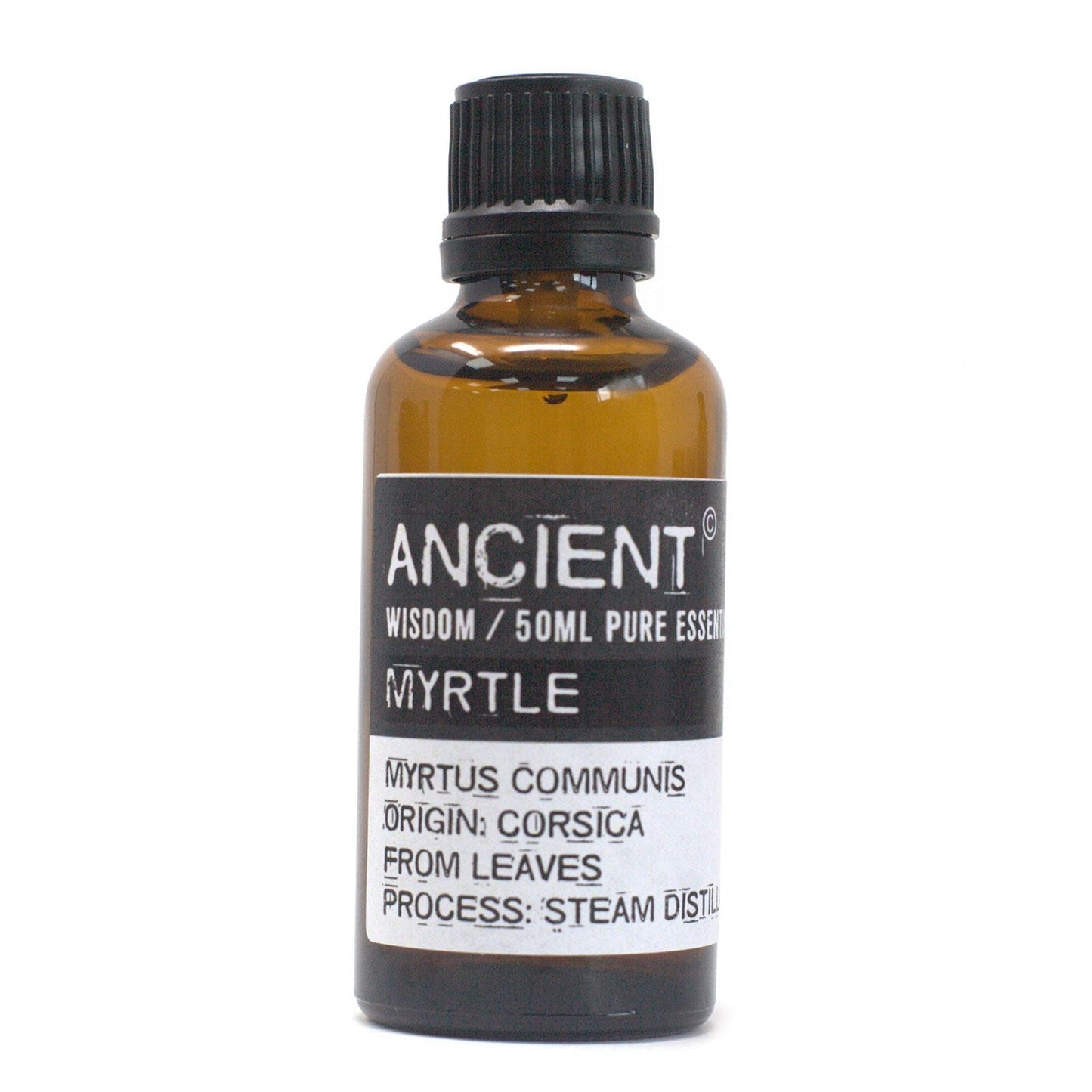 Polished Myrtle Essential Oil 50ml featuring natural patterning and unique variations - Luna Panther