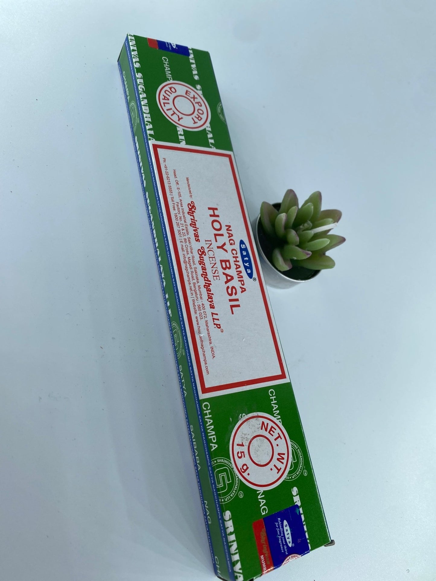 Polished Nag Champa Holy Basil Incense - Satya featuring natural patterning and unique variations - Luna Panther
