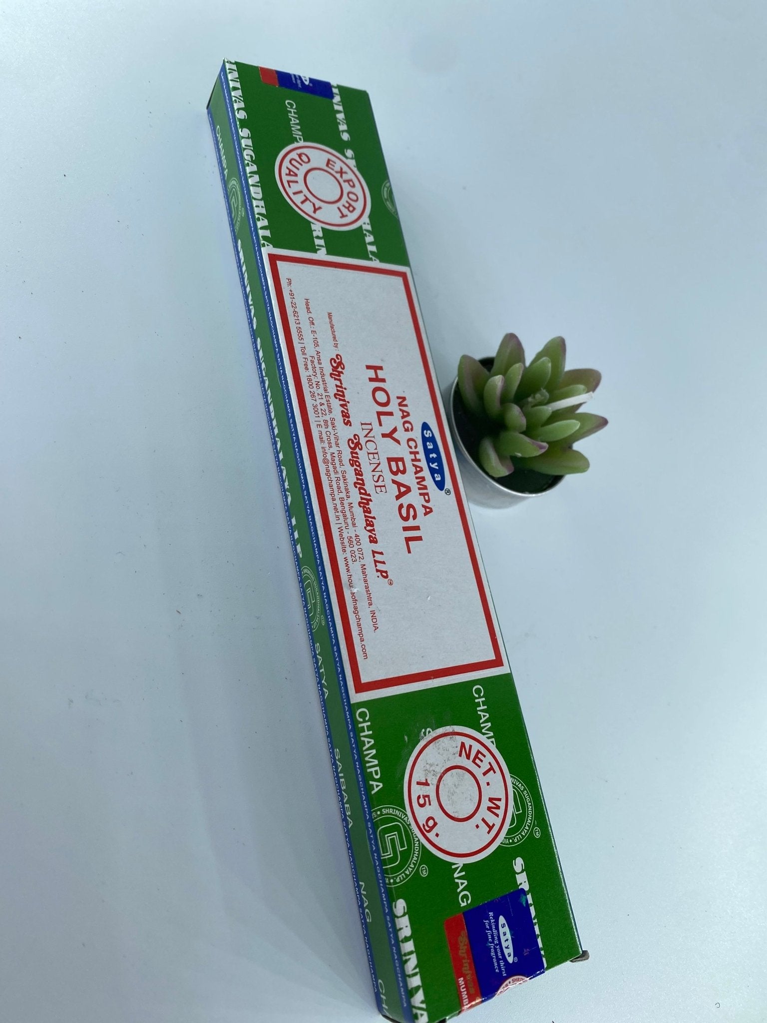 Polished Nag Champa Holy Basil Incense - Satya featuring natural patterning and unique variations - Luna Panther
