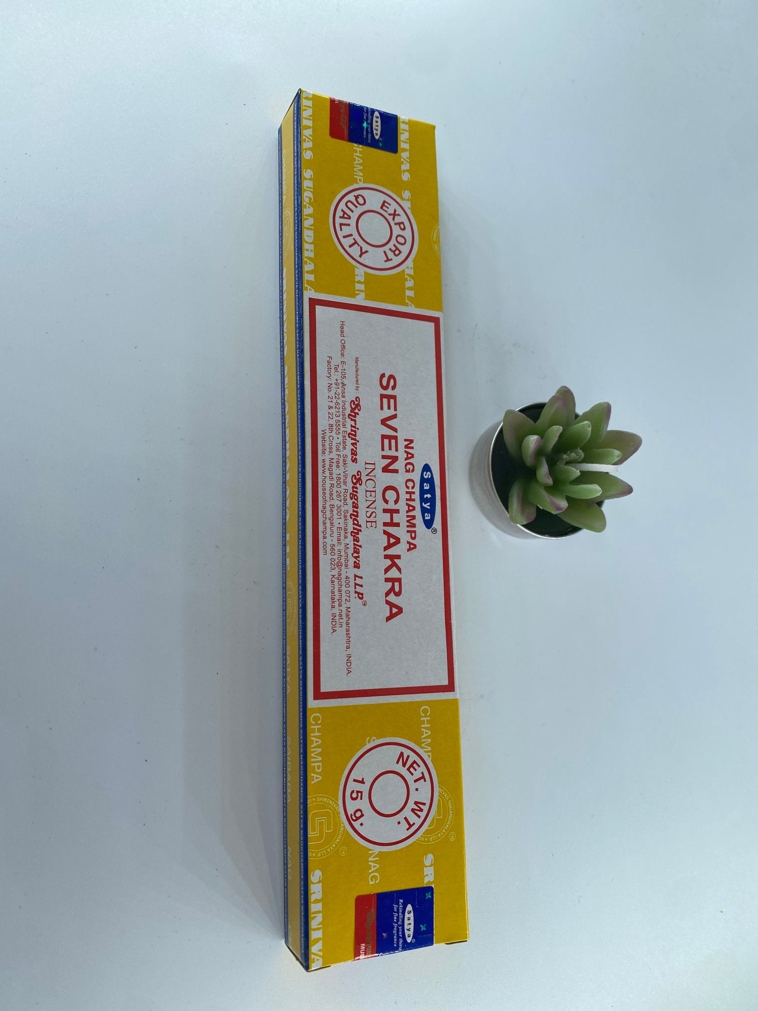 Polished Nag Champa Seven Chakra Incense - Satya featuring natural patterning and unique variations - Luna Panther