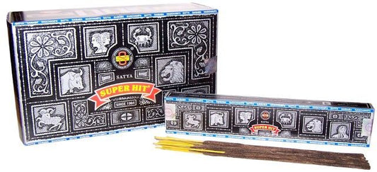 Polished Nagchampa Super Hit - 15g pack featuring natural patterning and unique variations - Luna Panther