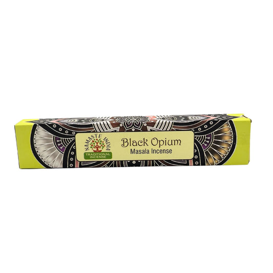 Polished Namaste Mandala Masala Incense - Black Opium featuring natural patterning and unique variations - Luna Panther