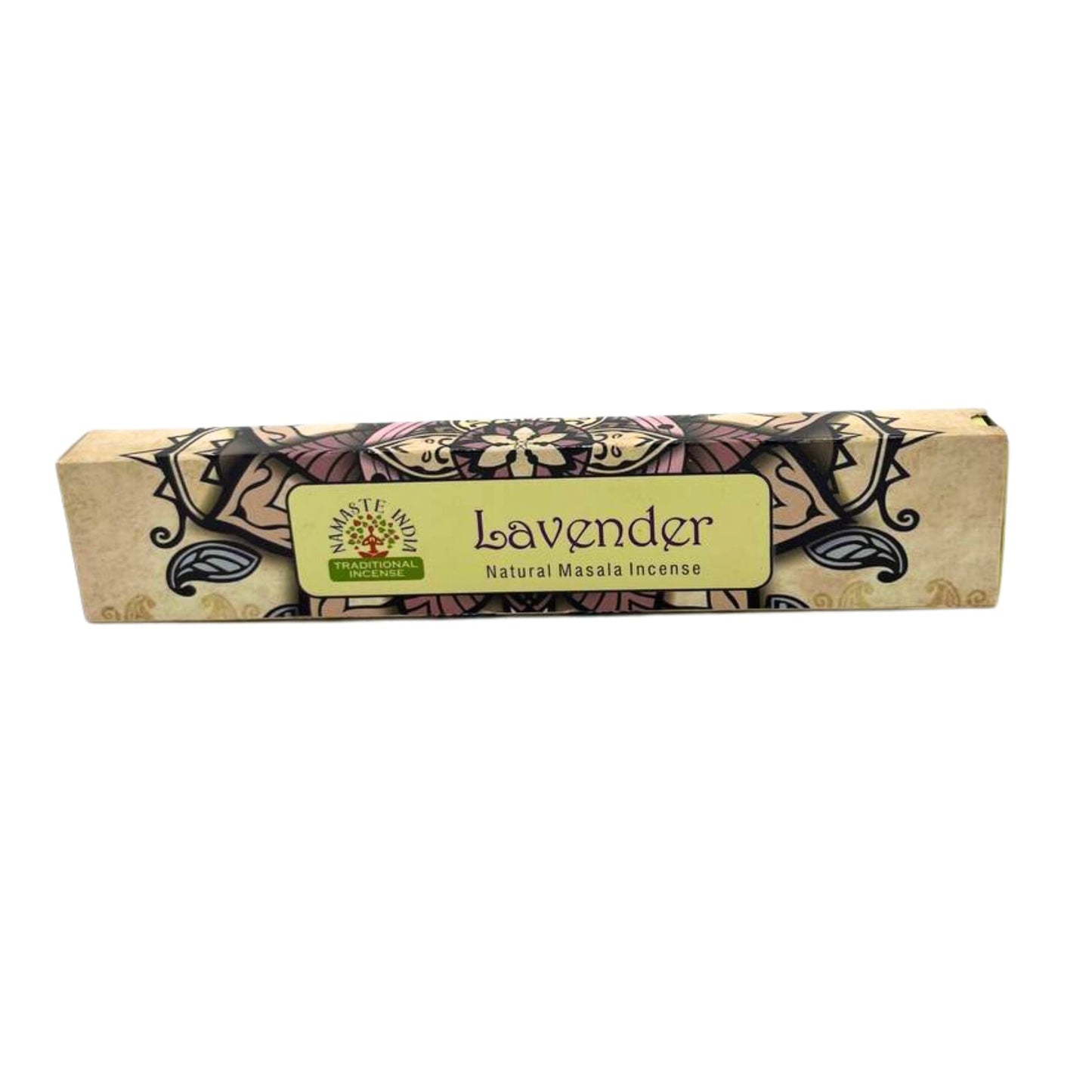 Polished Namaste Mandala Masala Incense Lavender featuring natural patterning and unique variations - Luna Panther