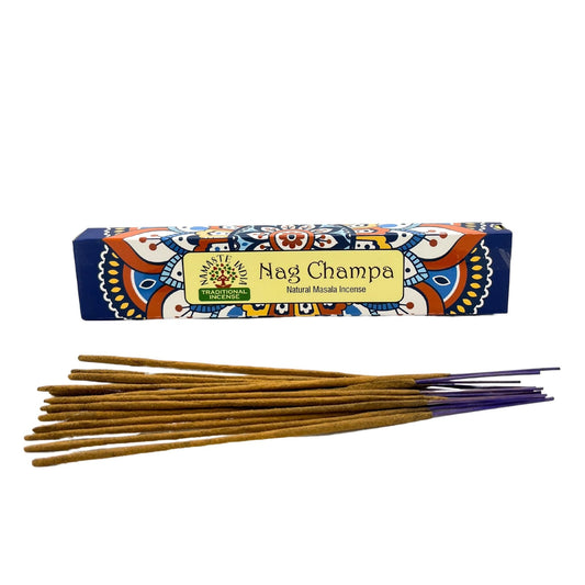 Polished Namaste Mandala Masala Incense - Nagchampa featuring natural patterning and unique variations - Luna Panther