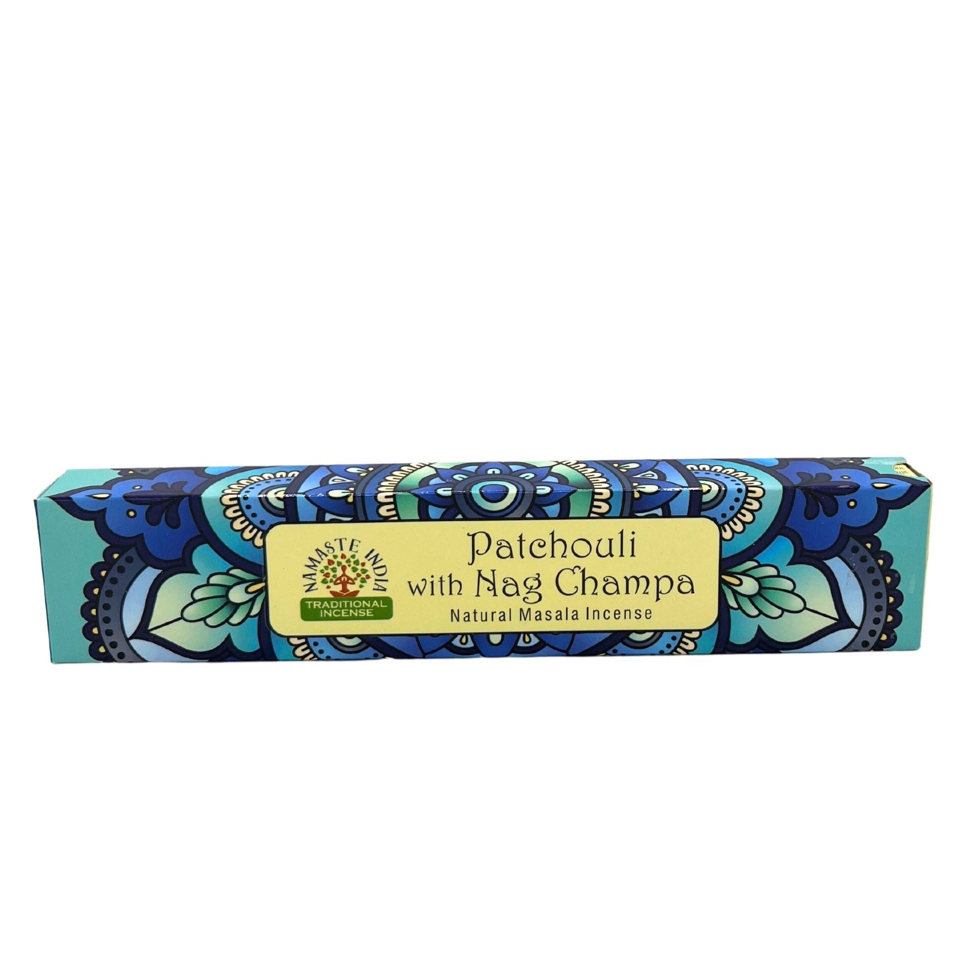 Polished Namaste Mandala Masala Incense Patchouli With Nag Champa featuring natural patterning and unique variations - Luna Panther
