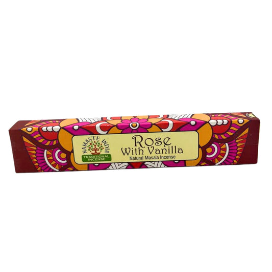Polished Namaste Mandala Masala Incense Rose With Vanilla featuring natural patterning and unique variations - Luna Panther alternate view