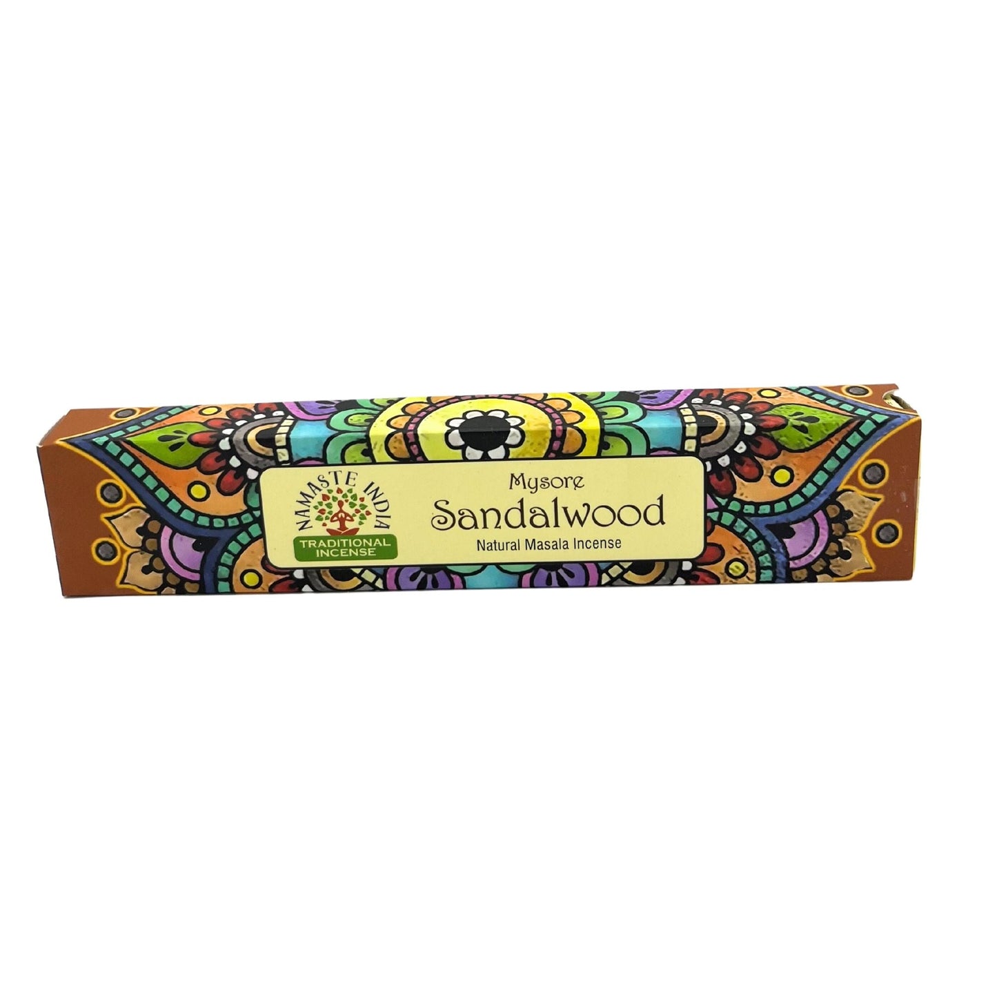 Polished Namaste Mandala Masala Incense - Sandalwood featuring natural patterning and unique variations - Luna Panther