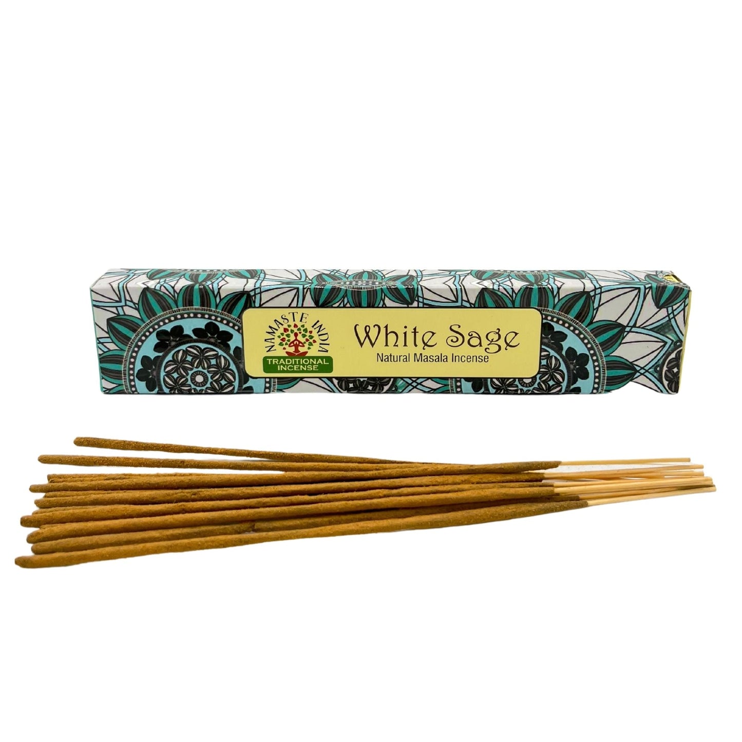 Polished Namaste Mandala Masala Incense - White Sage featuring natural patterning and unique variations - Luna Panther