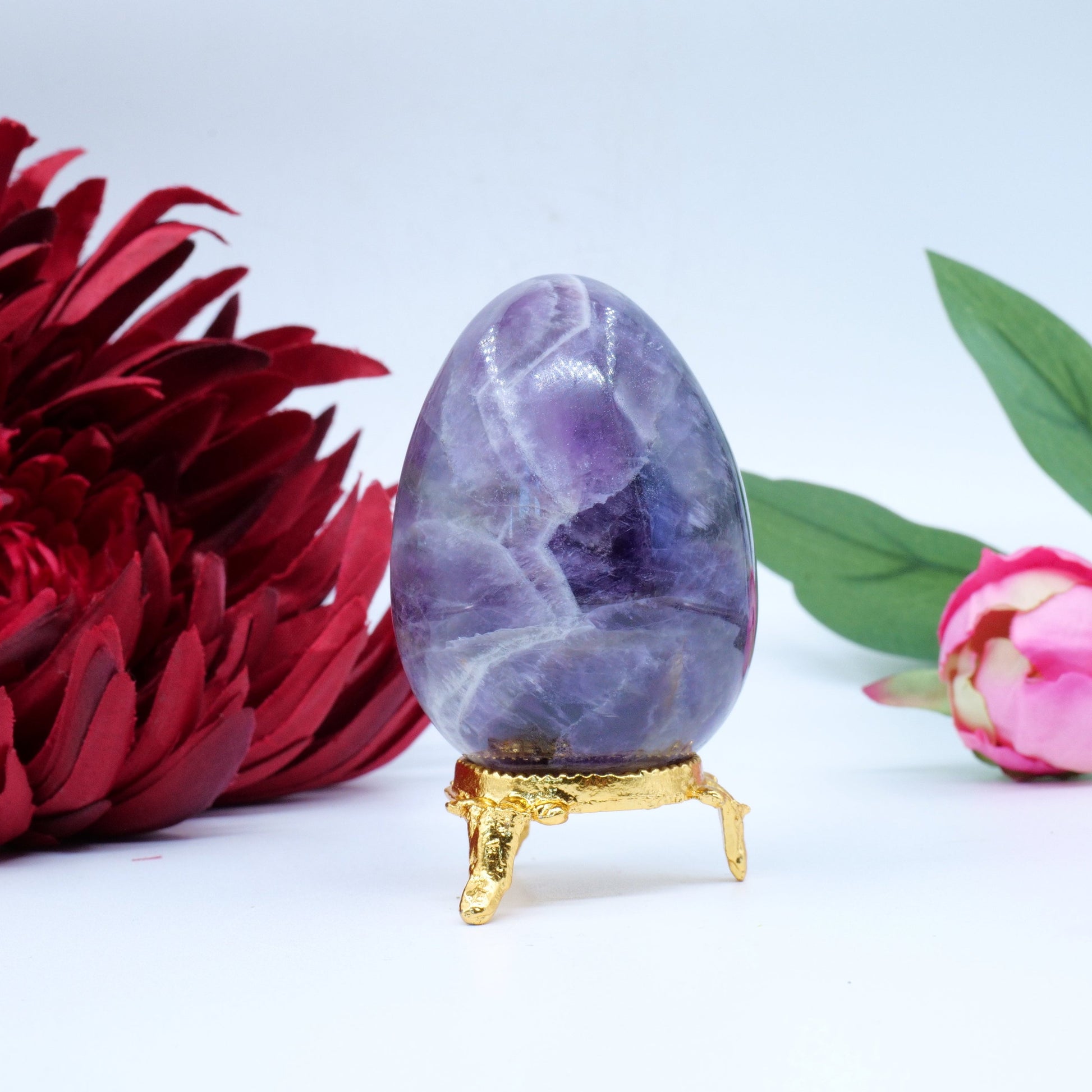 Polished Natrural Amethyst Egg 195g 65 x 45mm featuring rich purple colour and natural clarity - Luna Panther