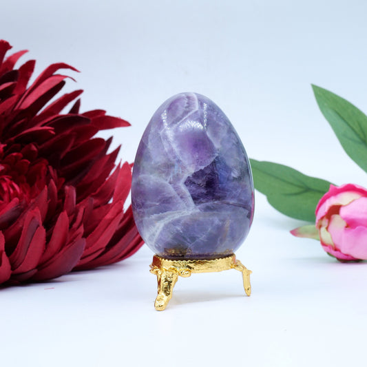 Polished Natrural Amethyst Egg 195g 65 x 45mm featuring rich purple colour and natural clarity - Luna Panther