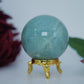 Polished Natural Blue Amazonite 55Mm 215G featuring aqua-green tone with silky sheen - Luna Panther
