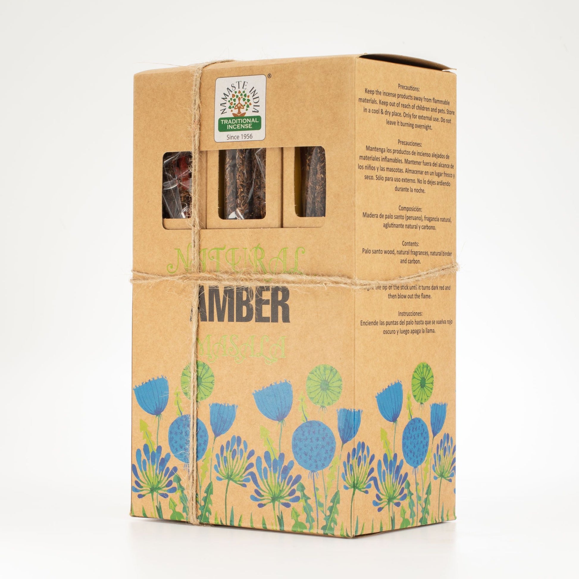Natural Botanical Masala Incense - Amber - Luna Panther