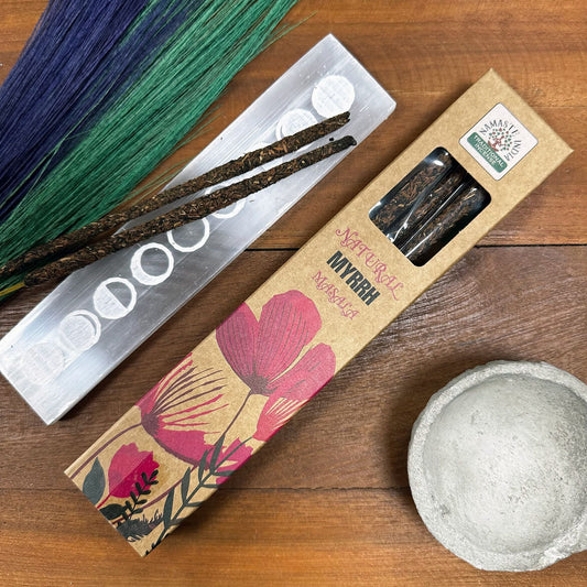 Polished Natural Botanical Masala Incense Myrrh featuring natural patterning and unique variations - Luna Panther alternate view