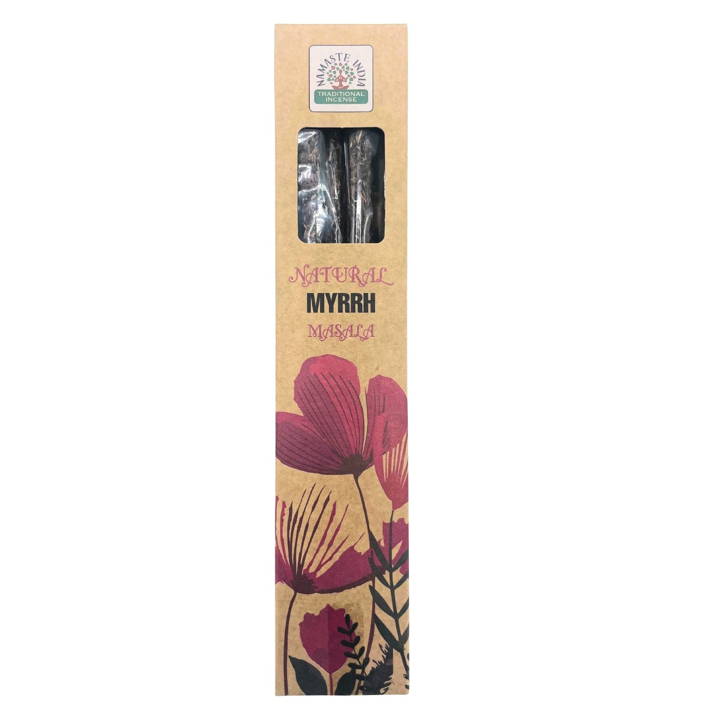 Polished Natural Botanical Masala Incense Myrrh featuring natural patterning and unique variations - Luna Panther