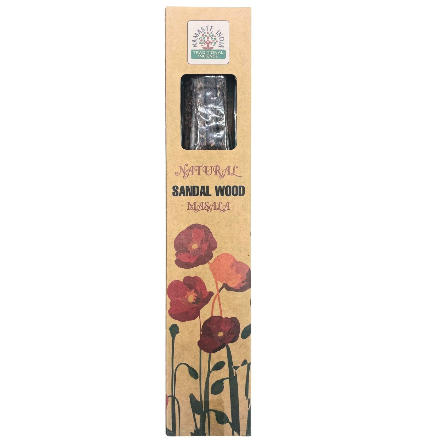 Polished Natural Botanical Masala Incense Sandalwood featuring natural patterning and unique variations - Luna Panther