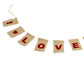 Natural Bunting I Love You (large with hearts) - Luna Panther