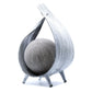 Natural Coconut Lamp - Greywash Wrapover - Luna Panther