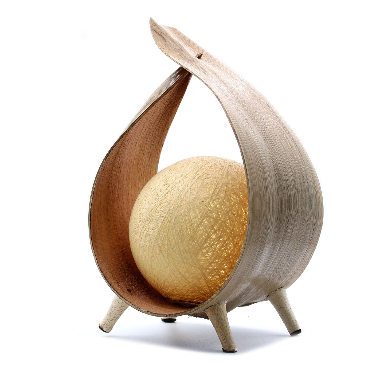 Natural Coconut Lamp - Natural Wrapover - Luna Panther