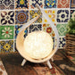 Natural Coconut Lamp - Whitewash Wrapover - Luna Panther