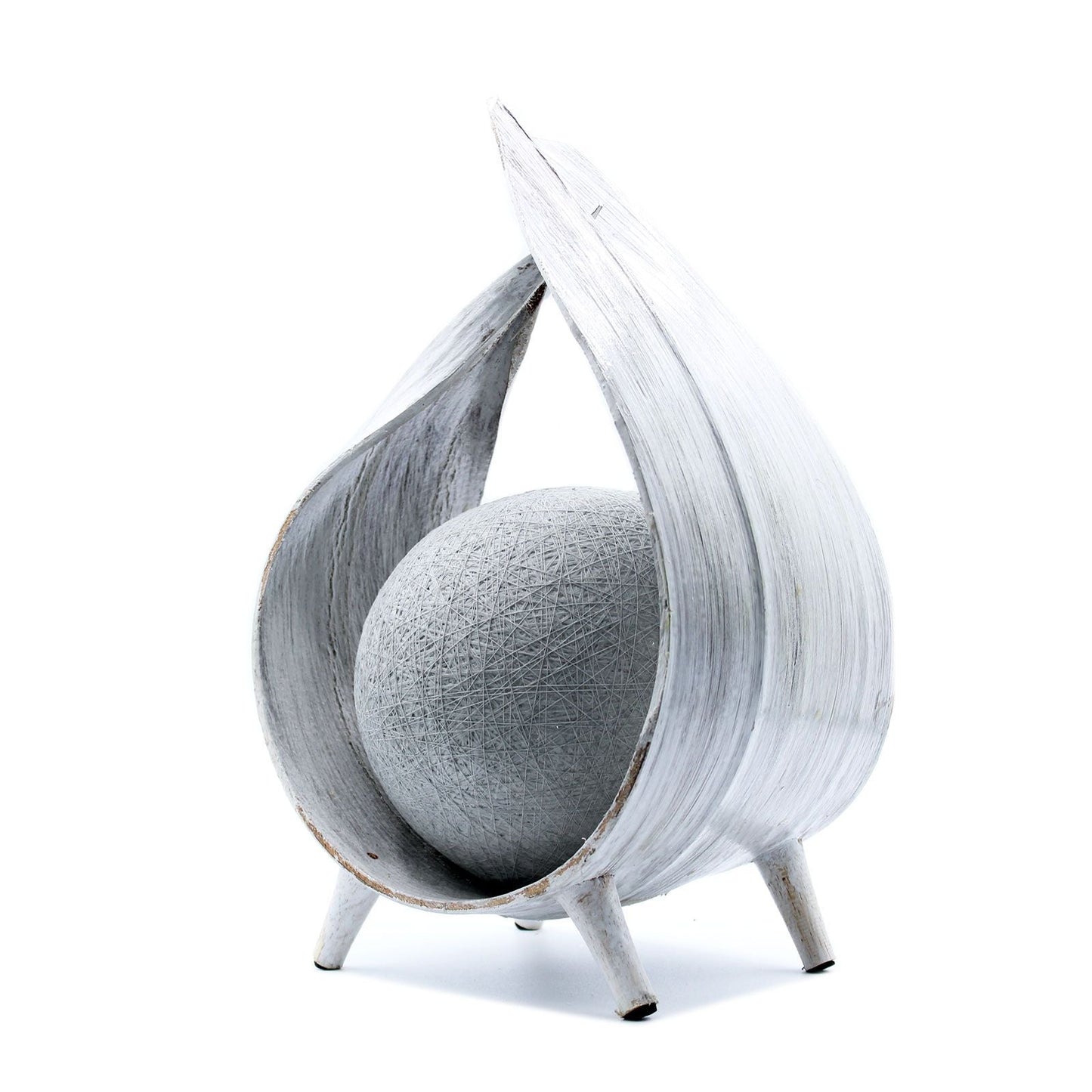 Natural Coconut Lamp - Whitewash Wrapover - Luna Panther