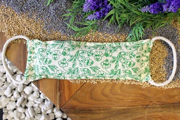 Polished Natural Cotton Wheat Bags - Green featuring natural patterning and unique variations - Luna Panther