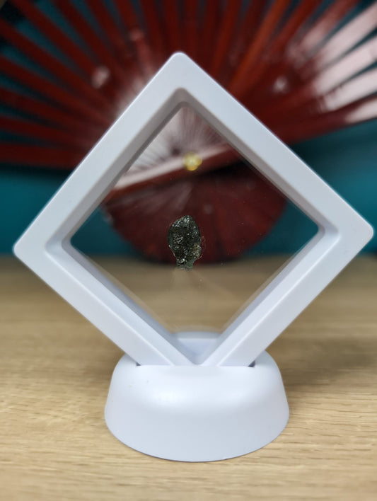 Polished Natural Czech Moldavite -locality CHLUM 0.81g featuring natural patterning and unique variations - Luna Panther