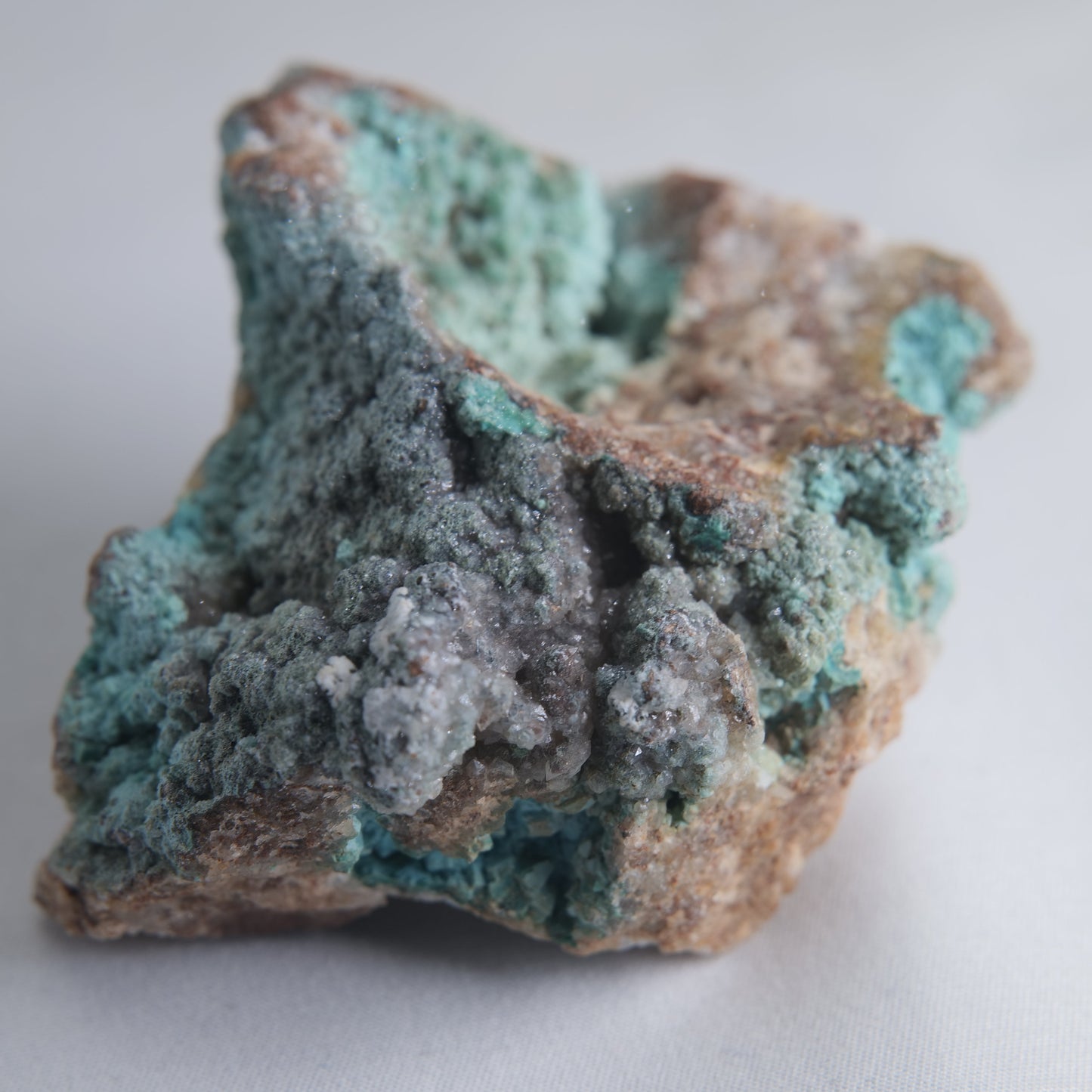 Natural Druzy Chrysocolla Dolomite with Malachite 172g - Luna Panther