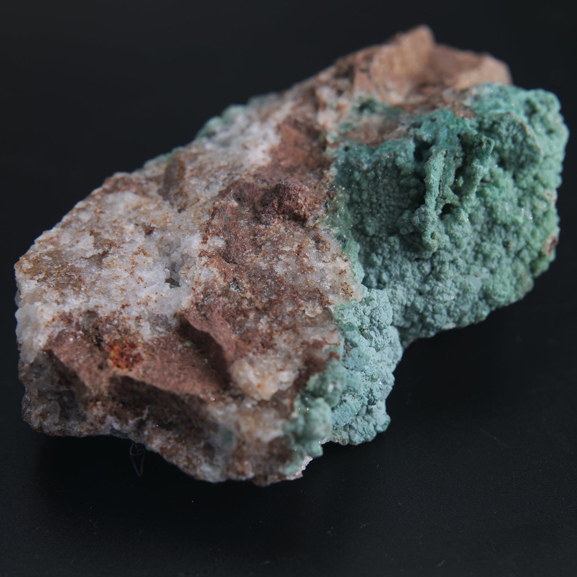 Natural Druzy Chrysocolla Dolomite with Malachite 207g - Luna Panther