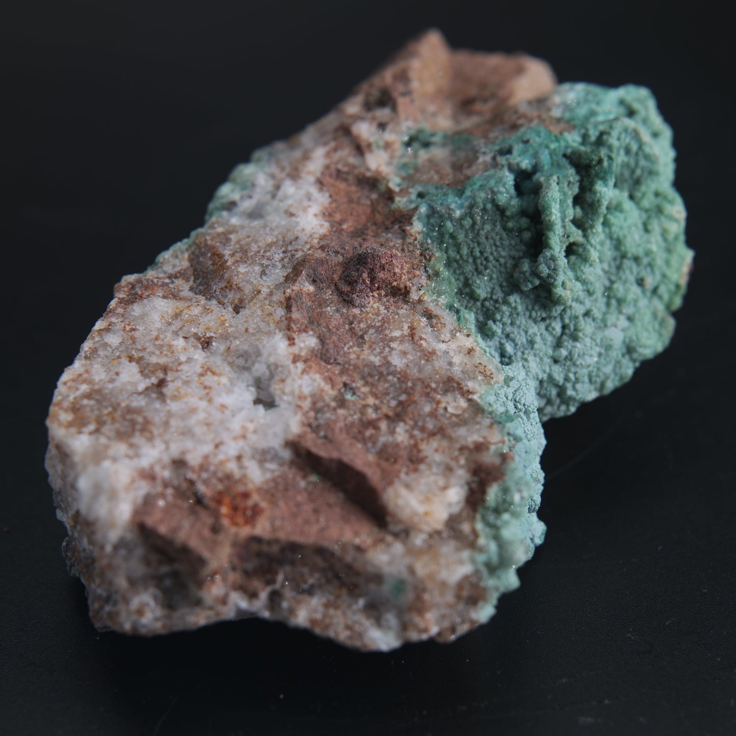 Natural Druzy Chrysocolla Dolomite with Malachite 207g - Luna Panther