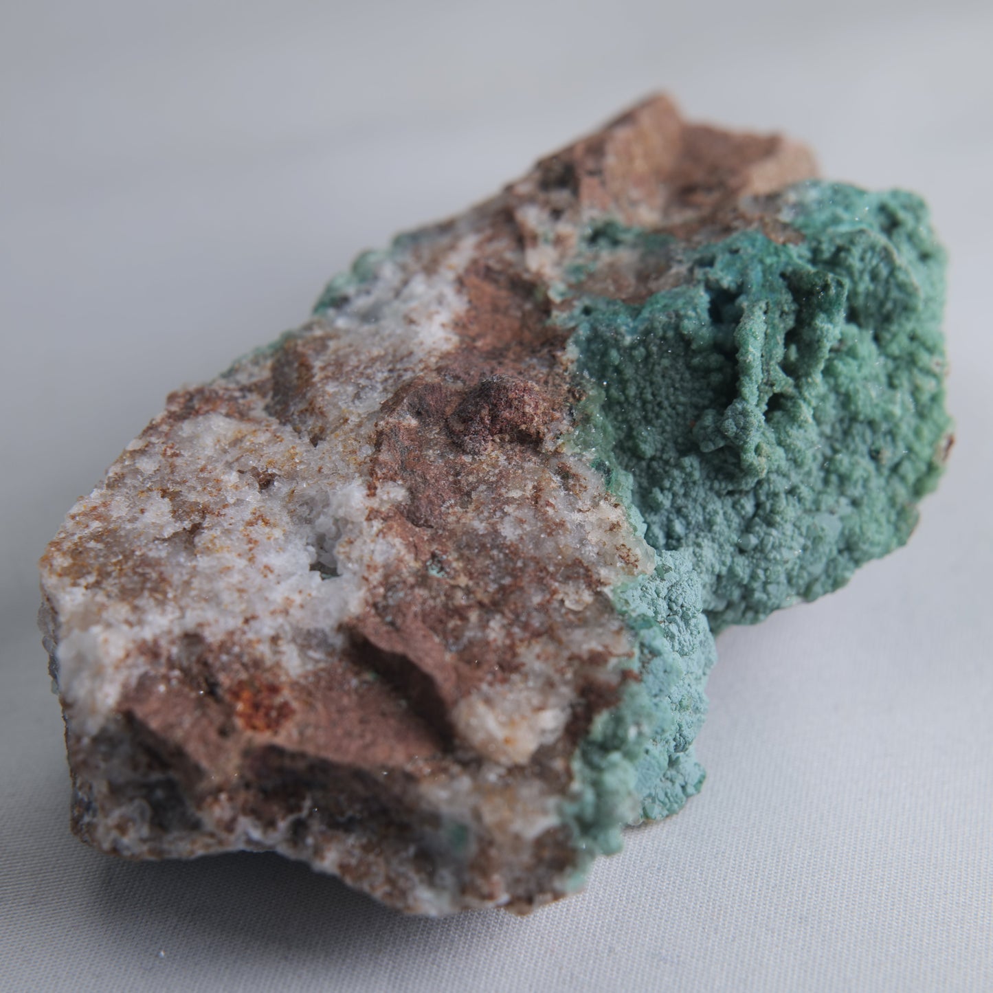 Natural Druzy Chrysocolla Dolomite with Malachite 207g - Luna Panther