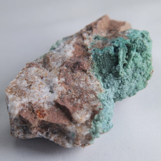 Natural Druzy Chrysocolla Dolomite with Malachite 207g - Luna Panther