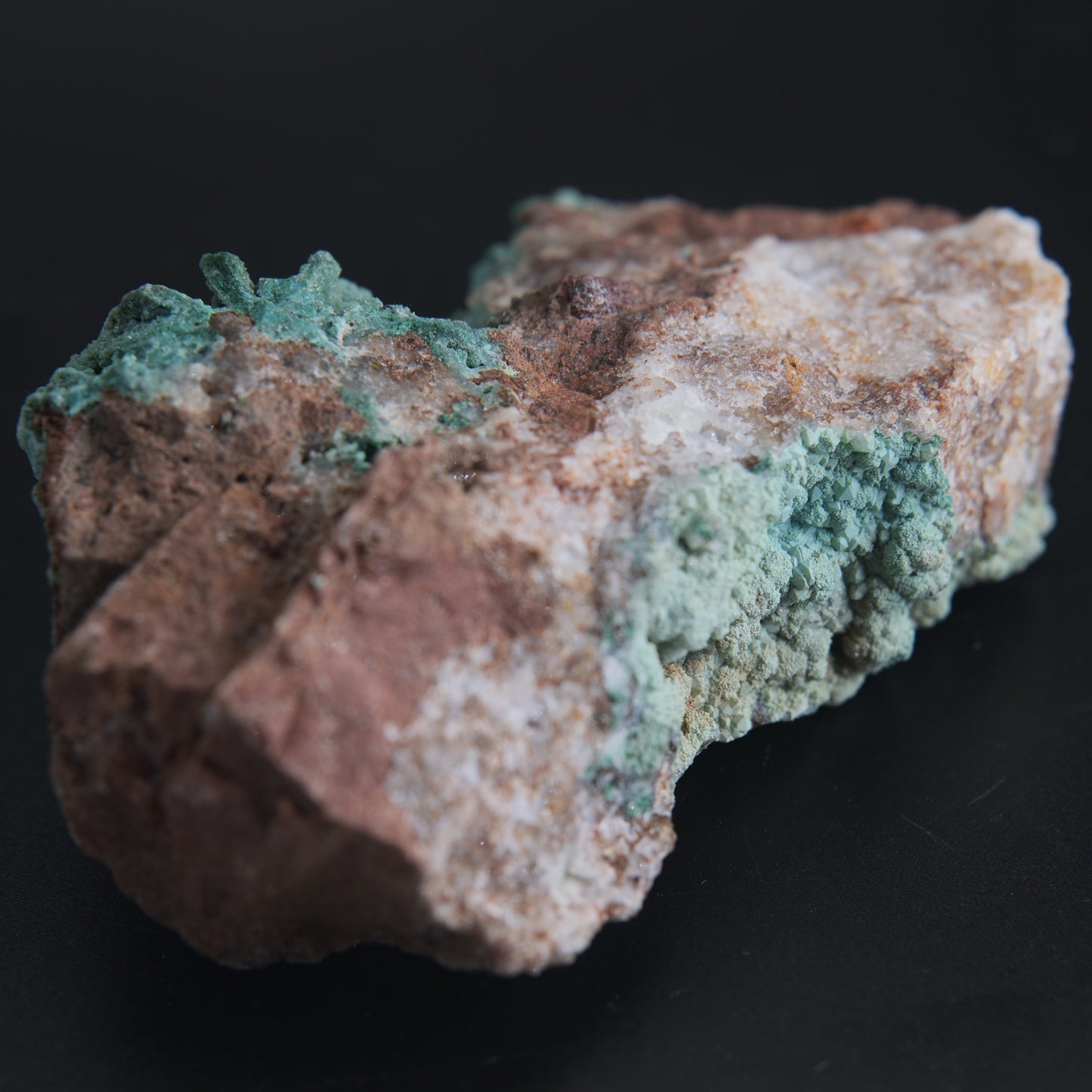 Natural Druzy Chrysocolla Dolomite with Malachite 207g - Luna Panther