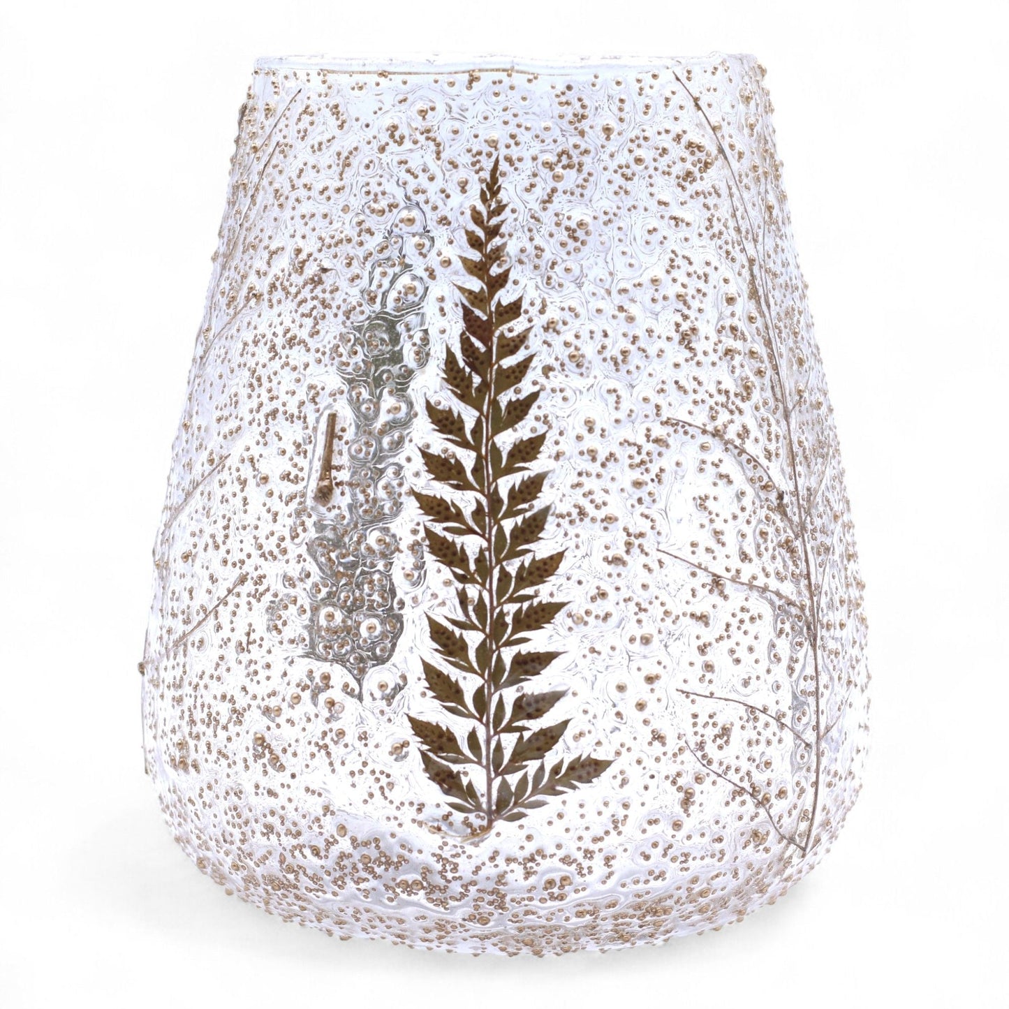 Natural Floral Glass - Large Bowl Candle Holder - Pino - (15x12cm) - Luna Panther
