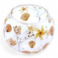 Natural Floral Glass - Large Bowl Candle Holder - Rosa - (12x13cm) - Luna Panther