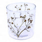 Natural Floral Glass - Straight Candle Holder - Margarita - (8x8cm) - Luna Panther