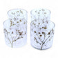 Natural Floral Glass - Straight Candle Holder - Margarita - (8x8cm) - Luna Panther