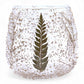 Natural Floral Glass - Straight Candle Holder - Pino - (10x9cm) - Luna Panther
