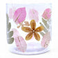 Natural Floral Glass - Straight Candle Holder - Primavera - (8x8cm) - Luna Panther